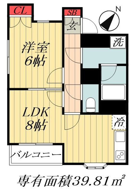 市川市末広のマンションの間取り