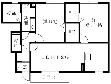 彩Aの間取り