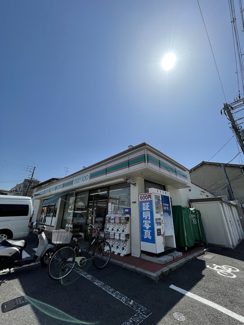 コンビニ　ローソンストア100東住吉湯里店（コンビニ）まで263m
