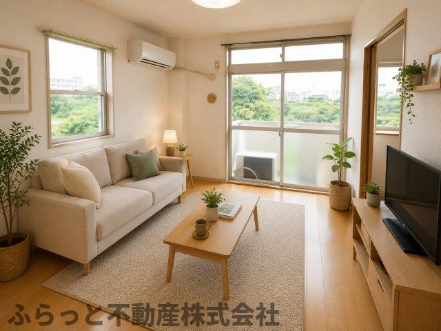 居室・リビング　家具・家電はAIによるイメージとなります