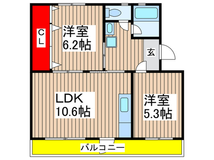 西小中台団地8号棟の間取り写真