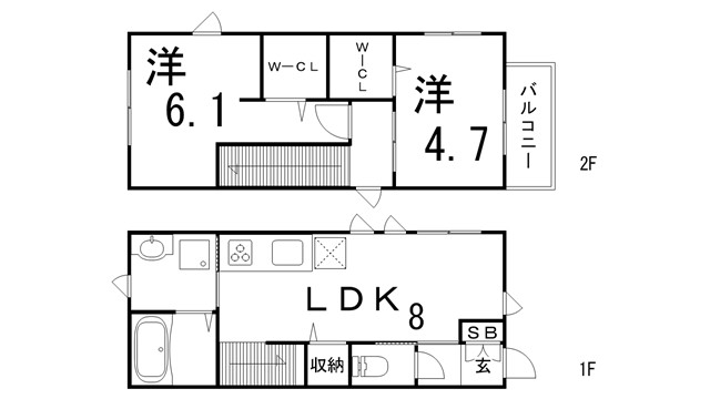 塚本通7丁目 貸家の間取り写真
