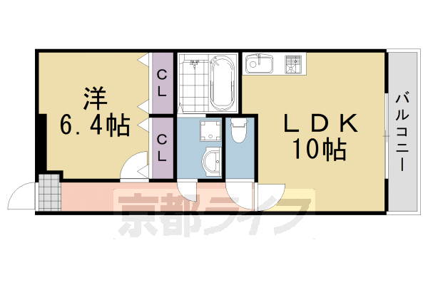 ＪＲ東海道本線 桂川駅 徒歩11分 3階建 築9年の間取り写真
