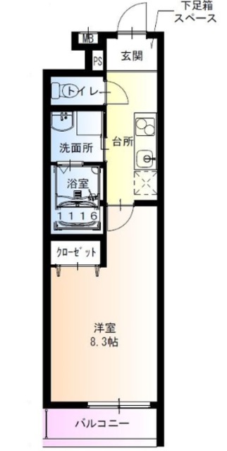 阪急神戸線 園田駅 徒歩11分 3階建 築2年の間取り写真