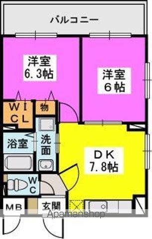 西鉄天神大牟田線 井尻駅 徒歩8分 5階建 築11年の間取り写真