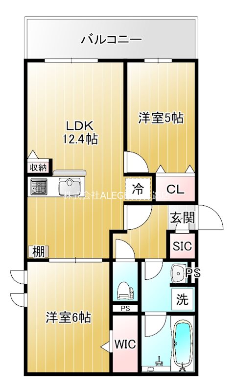 地下鉄中央線 深江橋駅 徒歩11分 3階建 築1年の間取り写真