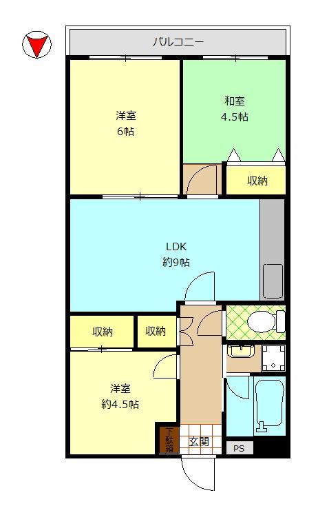 東品川ハイツの間取り写真