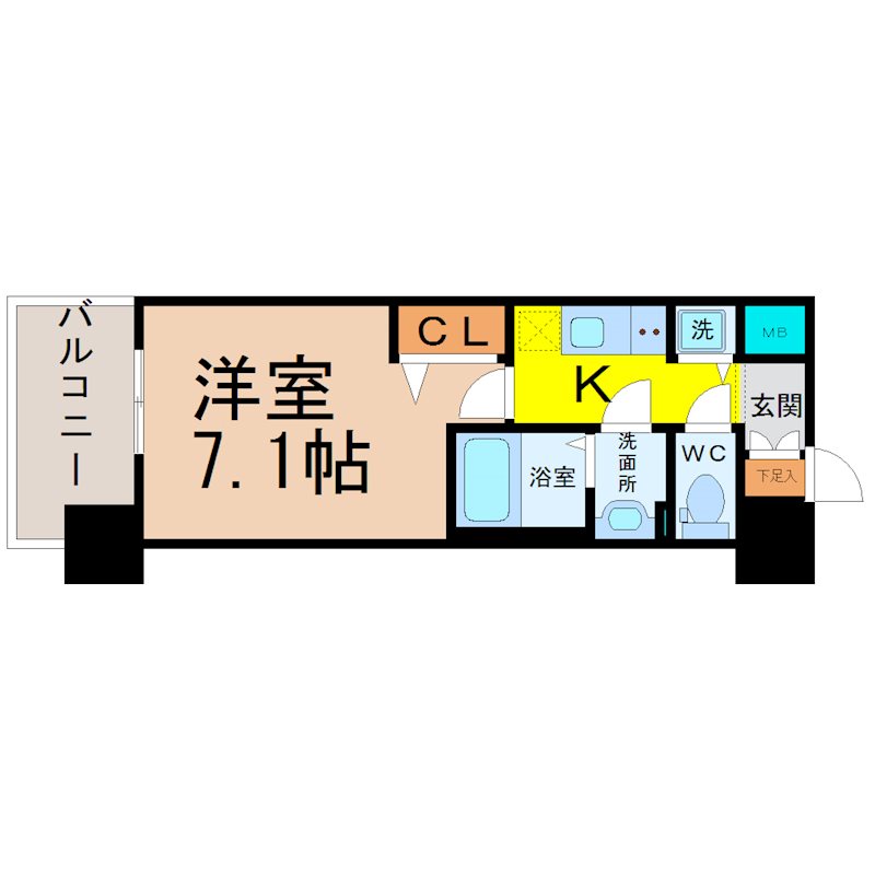 地下鉄鶴舞線 大須観音駅 徒歩4分 14階建 築10年の間取り写真