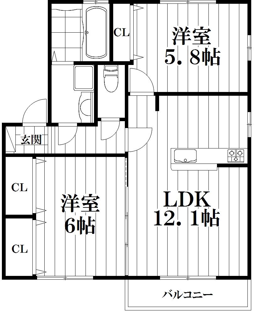 キャトルメゾン中鴻池の間取り