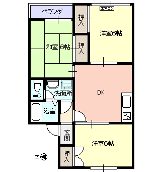 グリーンハイツ・フナヤマの間取り