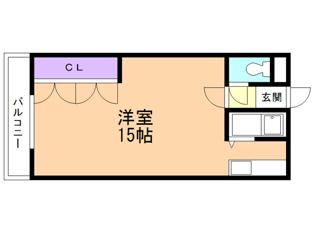 函館市千代台町のマンションの間取り