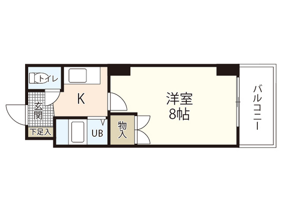 【広島市中区東白島町のマンションの間取り】