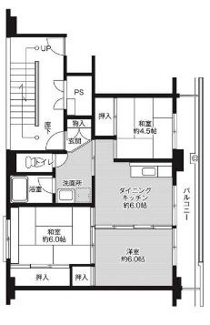 ビレッジハウス植田1号棟1の間取り