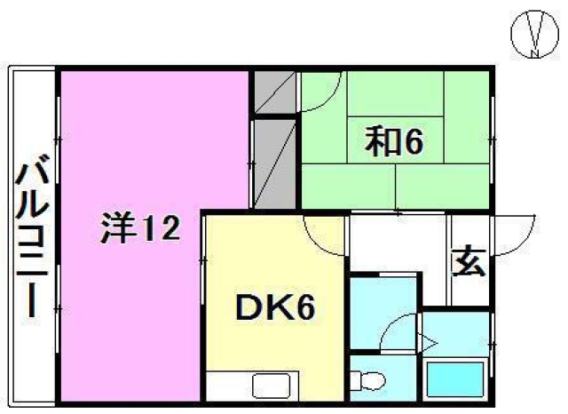 松山市森松町のマンションの間取り