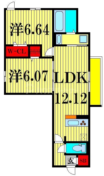 葛飾区堀切のアパートの間取り