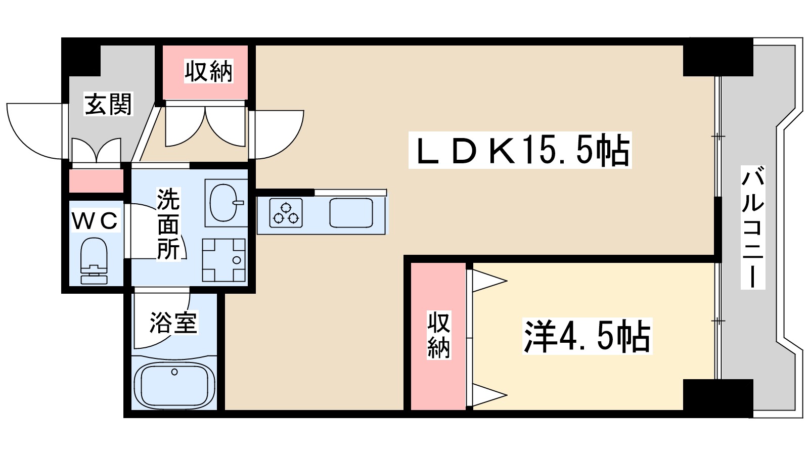 大阪市北区樋之口町のマンションの間取り