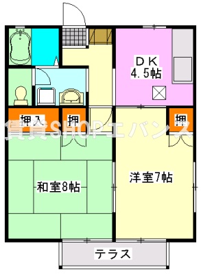 シルキーコーポ東船橋の間取り