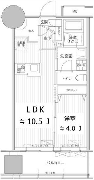 千代田区九段北のマンションの間取り