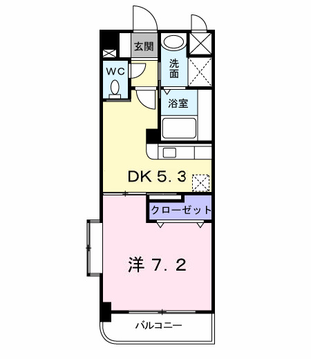 北九州市小倉南区上吉田のマンションの間取り