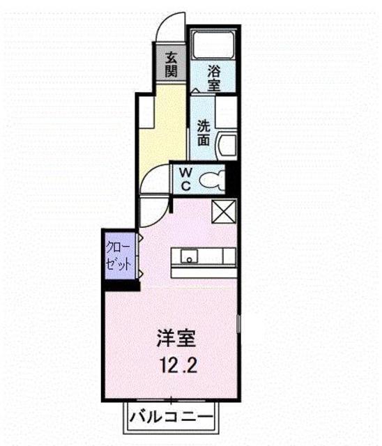 久留米市御井朝妻のアパートの間取り