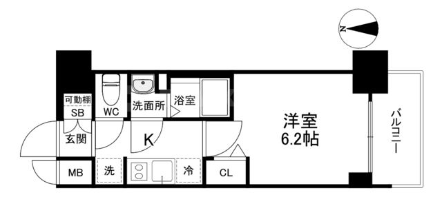 プレサンス堺筋本町ディスティニーの間取り