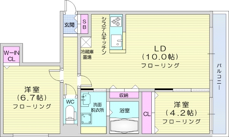 ロイヤルガーデン北6条の間取り