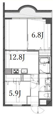 【三鷹市下連雀のマンションの間取り】