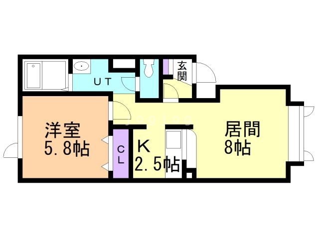 札幌市北区北三十一条西のアパートの間取り