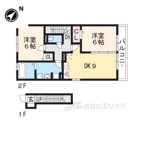 【大津市和邇高城のアパートの間取り】