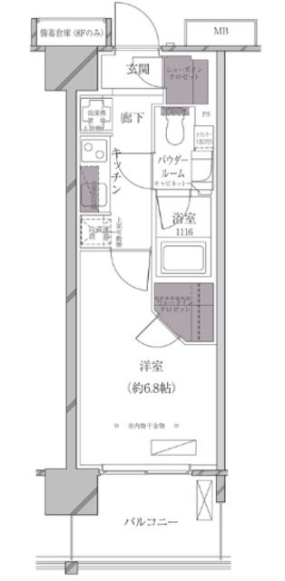 A-standard芝浦の間取り