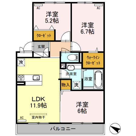 セジュールナガノ2017の間取り