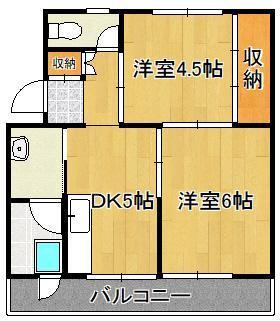 【ビレッジハウス小倉南１号棟の間取り】