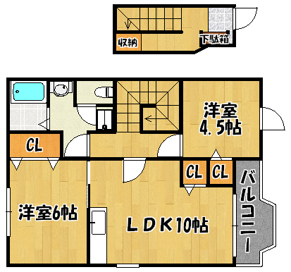 パレポムドテールIの間取り