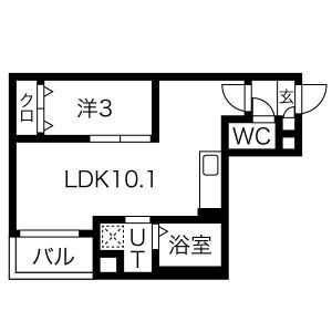 名古屋市港区寛政町のアパートの間取り