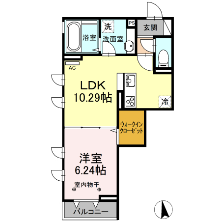 足立区本木西町のアパートの間取り