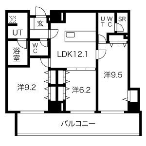 さくらHills NISHIKI Platinum Residenceの間取り