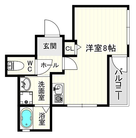 松原市一津屋のアパートの間取り