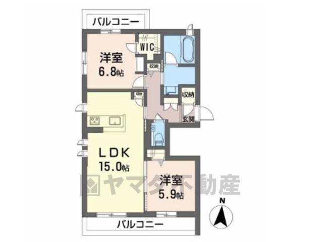 シャーメゾン若園の間取り