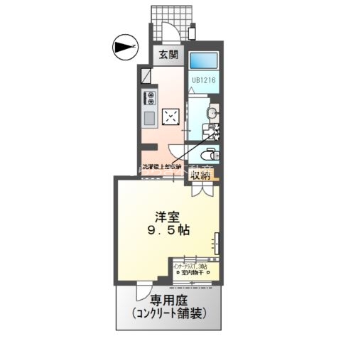 【浜松市中央区和地山のアパートの間取り】