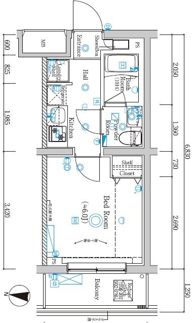 AZESTお花茶屋IVの間取り