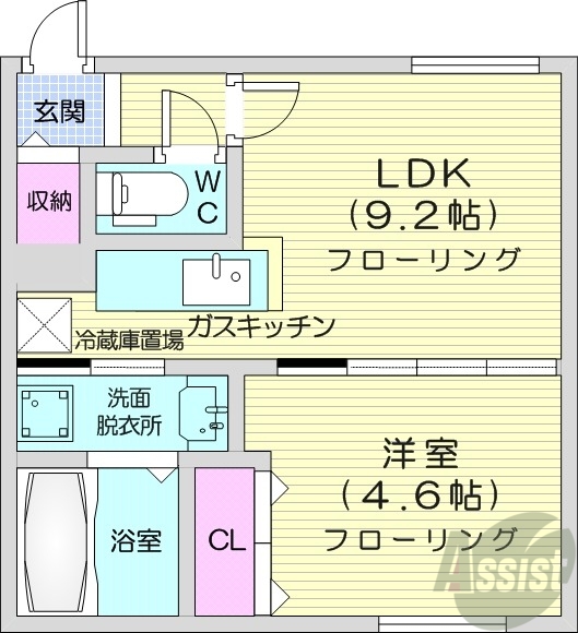 Ferio北大前の間取り