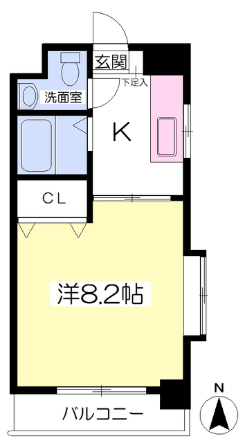 松山市土居田町のマンションの間取り