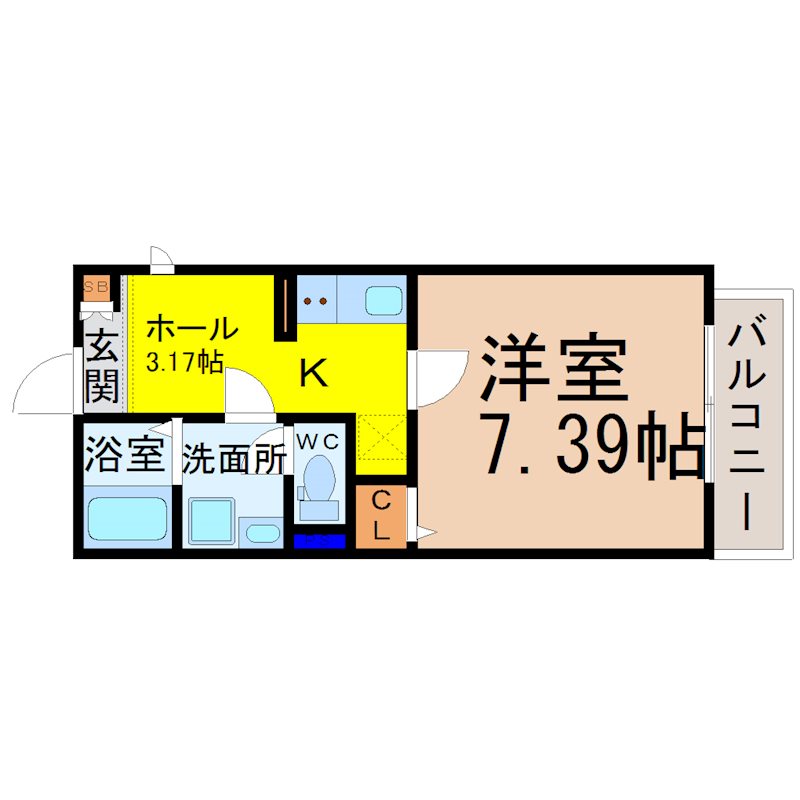 名古屋市西区大金町のアパートの間取り