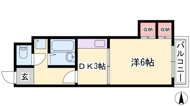 姫路市西庄のマンションの間取り