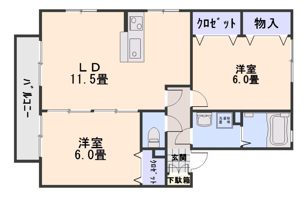 【K.プロヴァンスの間取り】