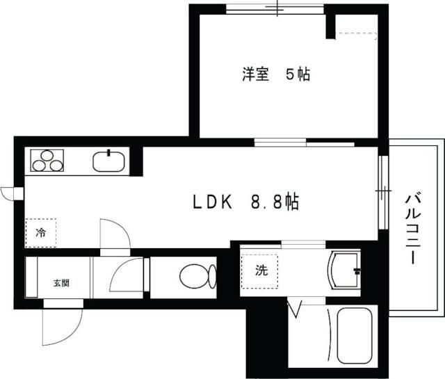 調布市深大寺元町のマンションの間取り