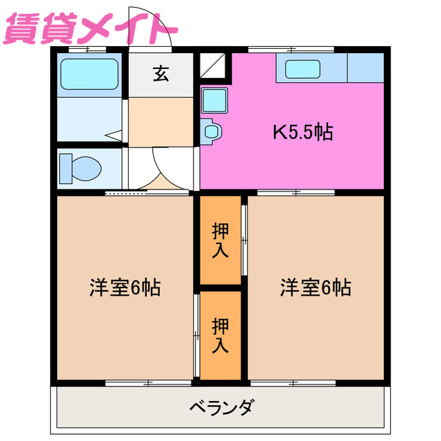 モンレーヴ伊勢の間取り