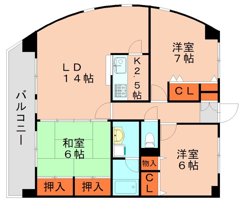 【糟屋郡粕屋町長者原東のマンションの間取り】