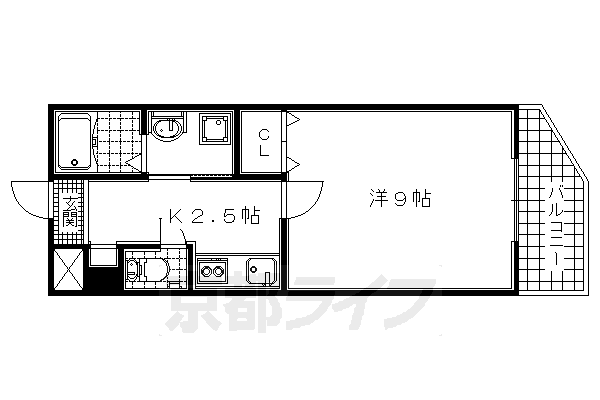 宇治市小倉町のマンションの間取り