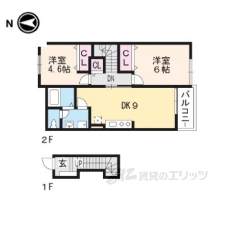 大津市和邇今宿のアパートの間取り